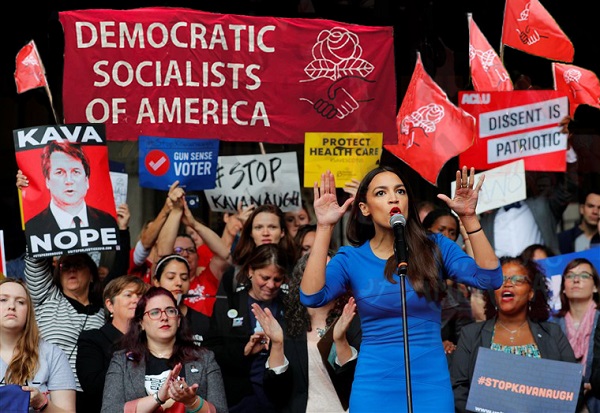AOC leads a Democratic Socialist crypto-Marxist demonstration
