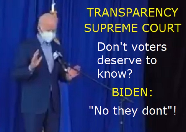 Packing Supreme Court - Don't voters deserve to know? Biden: No they don't!