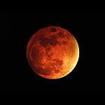 Super Blood Moon, Sept. 27-28, 2015 - A mandala image for meditation on the eternal mystery of whether the evolution of intelligent life was by coincidence or creation.