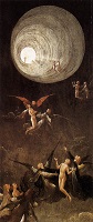 Ascent of the Blessed - Hieronymus Bosch circa 1490 - part of a polyptych of four panels entitled Visions of the Hereafter