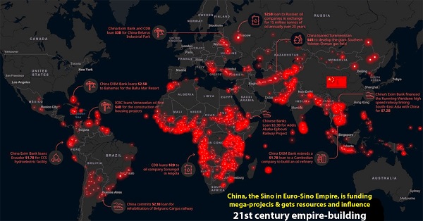 Map China global development empire
