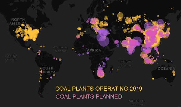 Global map of coal plants 2019 - interactive map