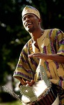 Brother Judha Williams - master djembe drummer - Drum Circle, Stuart, FL - 2007
