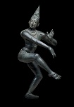 Nataraja Dancing - naturalistic representation of a two-armed figure in bronze