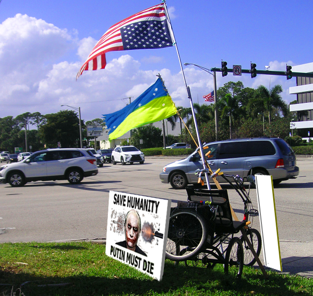 My street tribute to the Ukrainian people facing the atrocity of Putin's genocidal invasion