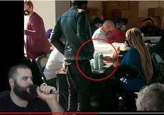 Stealth passing of item (thumb drive or memory chip-sized item) between two vote-count operatives