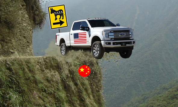 USA Heading Off Cliff Meme