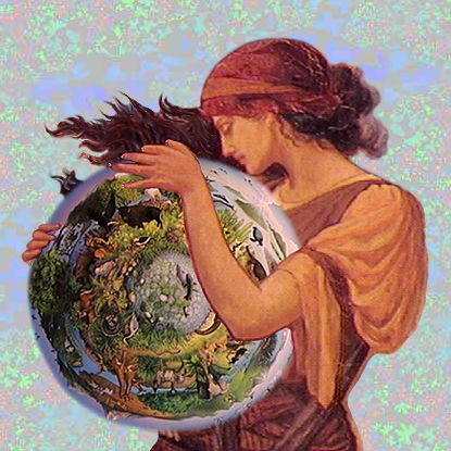 Gaia embracing Earth
