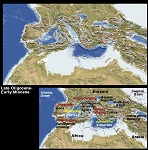 Late Oligocene - Early Miocene Tethys Sea Map