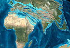 Late Oligocene - Early Miocene Tethys Sea Map