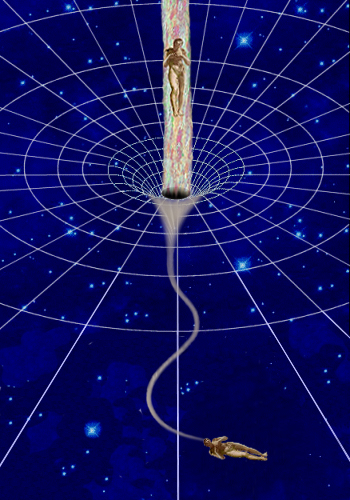 Return from Nirvikalpa Samadhi- portrayed as entering a spacetime warp surrounding an astral wormhole