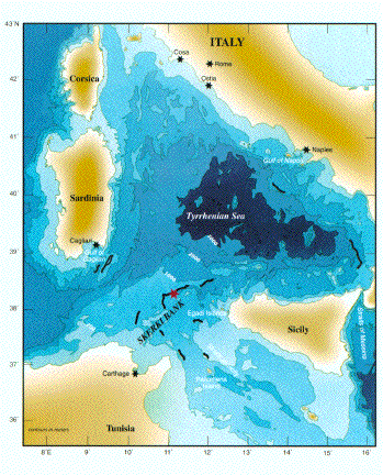 Map of Skerki Banks Location