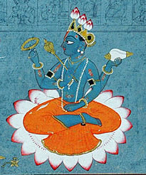 Vishnu Seated on Lotus