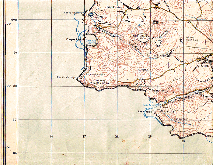 Chart of Xlendi Bay, Gozo, Malta