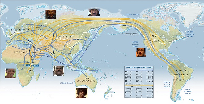 Genographic Map Small - CLICK FOR FULL-SCALE